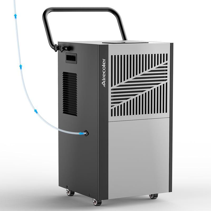 70L/Tag Gewerbe-Entfeuchter mit Pumpe und Ablaufschlauch für Keller | Airecoler Titan ZP50 DE